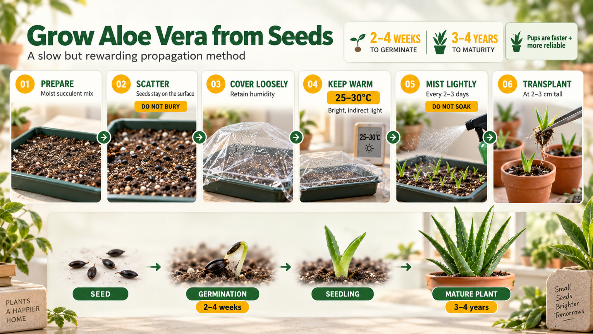 How to Grow Aloe Vera from Seeds